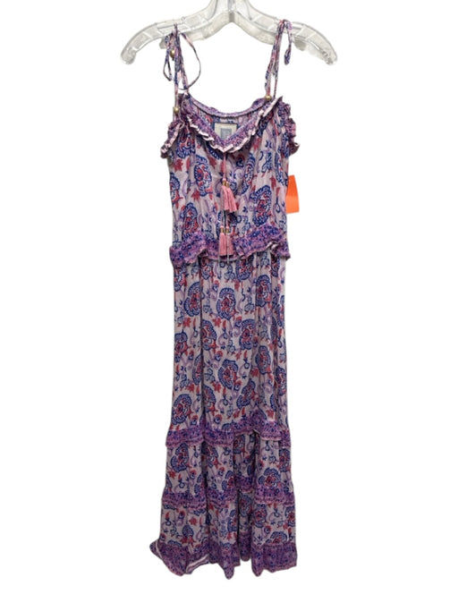 Bell by Alicia Bell Size XS Purple, Pink & Blue Silk & Cotton Floral Dress Purple, Pink & Blue / XS