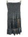 Perry Ellis Size Est S Slate BLue & Multi Silk & Polyester Floral Midi Skirt Slate BLue & Multi / Est S