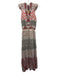 Bell by Alicia Bell Size M White, Pink, Multi Cotton & Silk V Neck Maxi Dress White, Pink, Multi / M