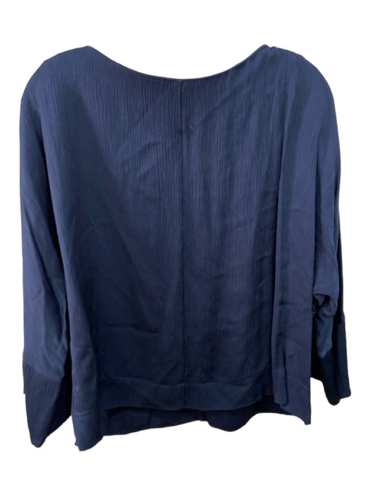 COS Size 12 Navy Rayon Crinkle Dolman Top Navy / 12