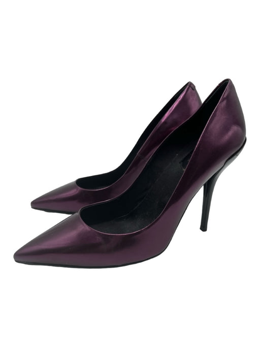 Roger Vivier Shoe Size 38 Purple Synthetic Pointed Toe Stiletto Metallic Pumps Purple / 38