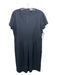 Armani Collection Size 14 Navy Round Neck Short Sleeve Back Zip Dress Navy / 14