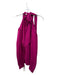 Saint Laurent Size 38 Pink Purple Silk Jacquard Floral Long Sleeve Tie Neck Top Pink Purple / 38