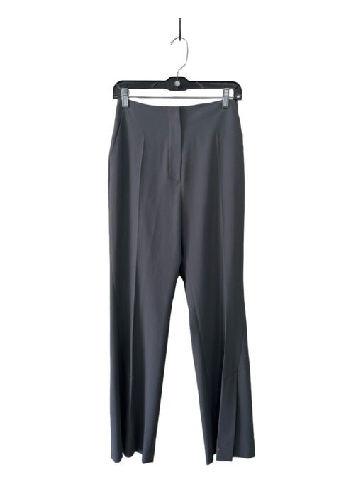 Nanushka Size M Gray Polyester Blend High Rise Front Crease Ankle Slit Pants Gray / M