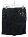 Coach Size 2 Black Denim Cotton Stud Detail Floral Patches Star Skirt Black Denim / 2