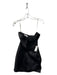 House of CB Size XS Black Polyester Strapless Shimmer Structured Dress Black / XS