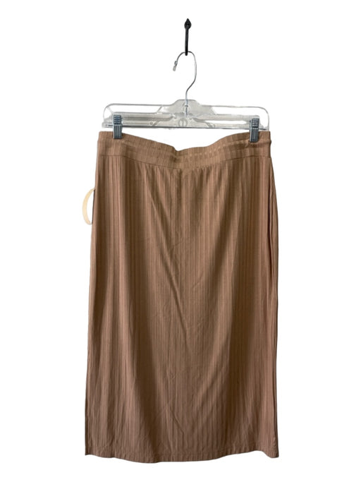 Cupcakes & Cashmere Size M Brown Rayon Blend Elastic Drawstring Ribbed Skirt Brown / M