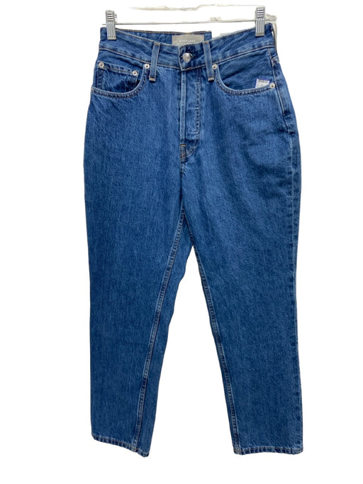 Everlane Size 26 Med Wash Cotton Denim High Rise Straight 5 Pocket Jeans Med Wash / 26