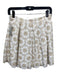 Lilly Pulitzer Size 2 White & Gold Cotton Pleated Floral Lace Skirt White & Gold / 2