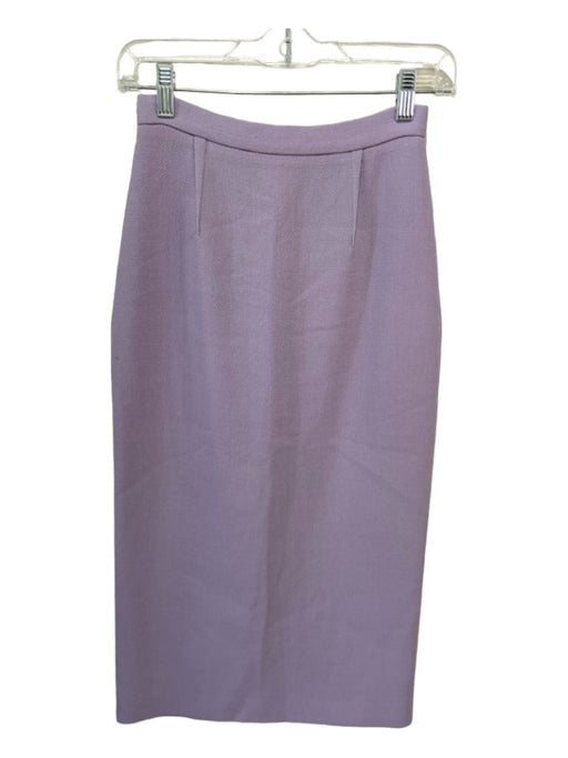 Roland Mouret Size XS Pale Purple Wool Blend Pencil High Rise Back Slit Skirt Pale Purple / XS