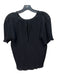 Good American Size 1/2 Black Polyester Micro Pleats Short Sleeve Top Black / 1/2