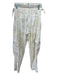 Chufy Size M White & yellow Cotton Floral High Rise Snap & Zip Tapered Pants White & yellow / M