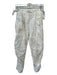 Chufy Size M White & yellow Cotton Floral High Rise Snap & Zip Tapered Pants White & yellow / M