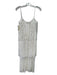 Dress the Population Size S White Polyester Blend All Over Sequins Fringe Dress White / S