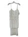 Dress the Population Size S White Polyester Blend All Over Sequins Fringe Dress White / S