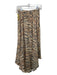 Spell & The Gypsy Size XS Beige & Gray Animal Print Maxi Tassel Detail Skirt Beige & Gray / XS