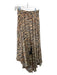Spell & The Gypsy Size XS Beige & Gray Animal Print Maxi Tassel Detail Skirt Beige & Gray / XS