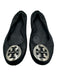 Tory Burch Shoe Size 6.5 Black Leather round toe Elastic Detail Flats Black / 6.5