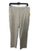 Theory Size 6 Beige Linen Blend Elastic Waist Tapered High Rise Pants Beige / 6
