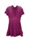 Jonathan Simkhai Size 6 Purple Polyester Blend Lace Overlay Round Neck Dress Purple / 6