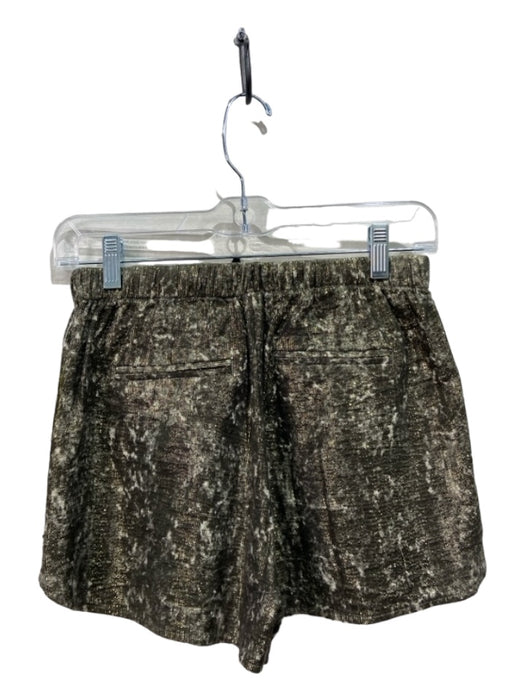 Scotch & Soda Size P Green & Gray Viscose Blend Printed Metallic Thread Shorts Green & Gray / P