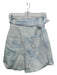 A.L.C. Size 10 Blue & White Cotton Blend Paperbag Waist Tie Dye Sash Inc Shorts Blue & White / 10