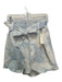 A.L.C. Size 10 Blue & White Cotton Blend Paperbag Waist Tie Dye Sash Inc Shorts Blue & White / 10