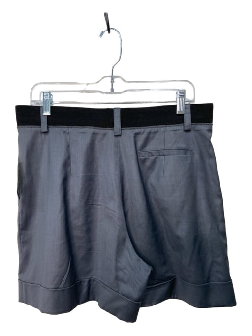 Gaetano Navarra Size 42 Gray & Black Wool Blend Pleated Elastic Waist Shorts Gray & Black / 42