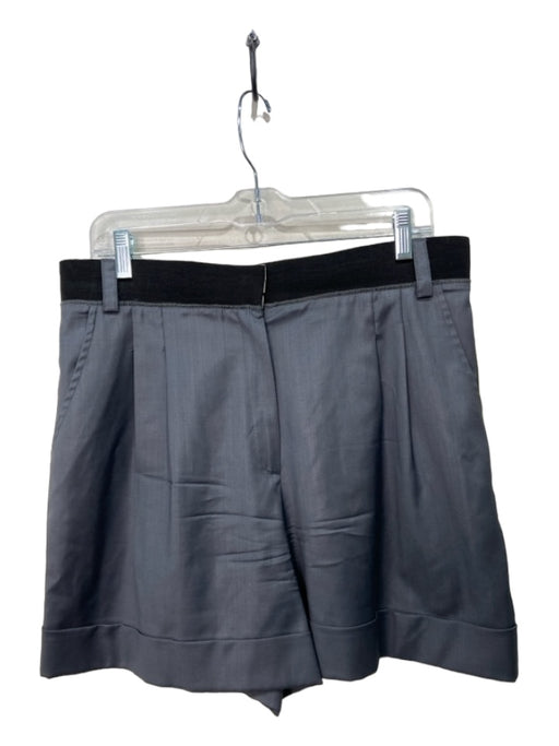 Gaetano Navarra Size 42 Gray & Black Wool Blend Pleated Elastic Waist Shorts Gray & Black / 42