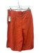 COS Size 8 Orange Linen High Rise Pleated Knee Length Shorts Orange / 8