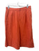 COS Size 8 Orange Linen High Rise Pleated Knee Length Shorts Orange / 8