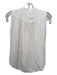 Rachel Comey Size Medium Cream White Sleeveless Ruched Split Neck Gathered Top Cream White / Medium