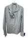 Etro Size 48 Blue Cotton Collared Button Up Pinstripe Long Sleeve Ruffle Top Blue / 48