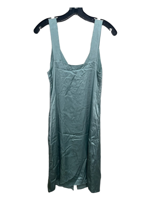 Cami NYC Size XS Teal Green Silk Sleeveless Button Front Midi V Neck Dress Teal Green / XS