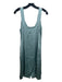 Cami NYC Size XS Teal Green Silk Sleeveless Button Front Midi V Neck Dress Teal Green / XS