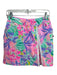 Lilly Pulitzer Size 0 Pink, Green & Purple Polyester Blend Elastic Waist Skort Pink, Green & Purple / 0