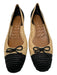 Bottega Veneta Shoe Size 38.5 Black & Beige Jute round toe Woven Bow Pumps Black & Beige / 38.5