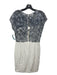 Reiss Size 8 Blue & White Acrylic Blend Floral Lace Sleeveless Layered Dress Blue & White / 8