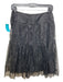 Rickie Freeman for Teri Jon Size 4 Black Nylon Blend Lace Overlay Back Zip Skirt Black / 4