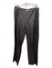 Max Mara Size 8 Dark Gray Ramie Blend Mid Rise Side Zip Straight Leg Pants Dark Gray / 8