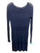 T Alexander Wang Size XS Navy Rayon Blend Sheer Round Neck Long Sleeve Dress Navy / XS