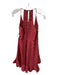 Lovers + Friends Size S Red & White Polyester Star Print Wrap Above Knee Dress Red & White / S