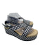 Rag & Bone Shoe Size 39.5 Blue & White Canvas Platform Open Toe gingham Sandals Blue & White / 39.5