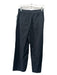 Academy Size 10 Black Cotton Elastic Waist Pockets Straight Pants Black / 10