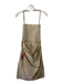 COS Size 8 Beige Cotton Denim Halter Open Back silver hardware Below knee Dress Beige / 8