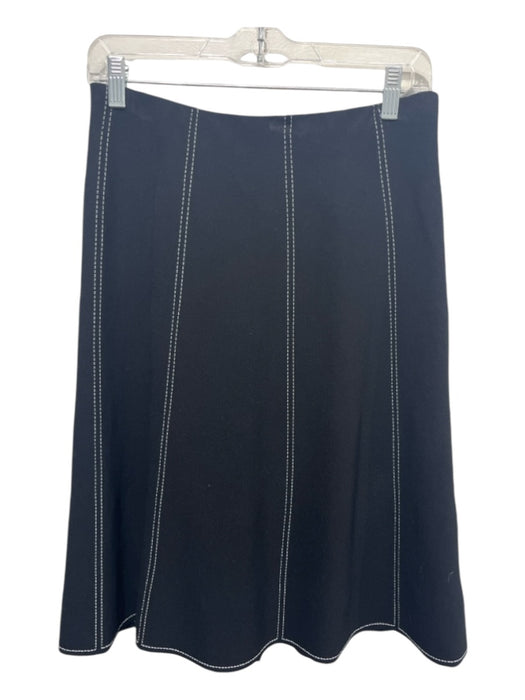 Marc Cain Size 2 Black & White Viscose Blend Elastic Waist Above knee Skirt Black & White / 2