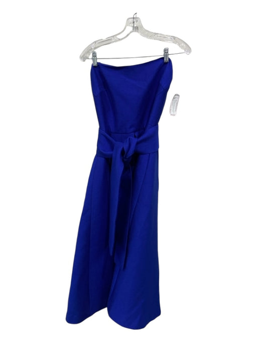 C/Meo Collective Size L Royal Blue Polyester Strapless High Low Overlay Dress Royal Blue / L