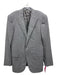 Ralph Lauren Black Gray & White Wool Striped 2 Button Men's Blazer 42