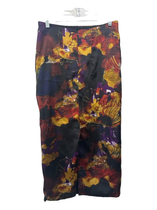 Azeeza Size S Black, Orange, Purple Missing Fabric Tag High Rise Back Slit Skirt Black, Orange, Purple / S