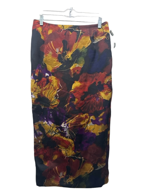 Azeeza Size S Black, Orange, Purple Missing Fabric Tag High Rise Back Slit Skirt Black, Orange, Purple / S